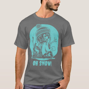 Oh Snow Funny Melting Snowman Horror Vintage Xmas T-shirt