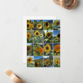 Oh So Many Sunflowers Collage Notitiekaartje (Voorkant / Achterkant in situ)