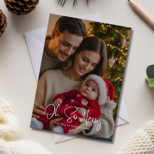 Oh So Merry Family Christmas Kaart – Holiday Cheer