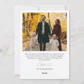 Oh So Merry Script Autumn Family 3 Foto Feestdagenkaart (Achterkant)