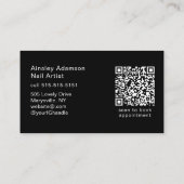 Oh So Pretty Nagelstylist Script Foto QR Code Visitekaartje (Achterkant)