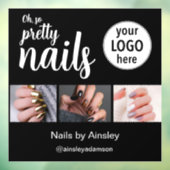 Oh So Pretty Nagelstylist Script Logo Foto Raamsticker (Vel 3)