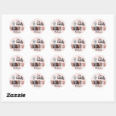 Oh So Pretty Nail Artist Pink Script Logo Photo Ronde Sticker (Vel)