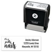 Oh So Pretty Nails Business Name Address Zelfinktende Stempel (In situ)
