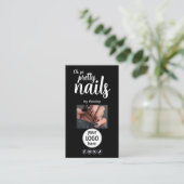 Oh So Pretty Nails Logo QR Code Social Visitekaartje (Staand voorkant)