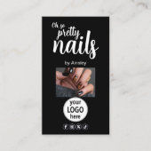 Oh So Pretty Nails Logo QR Code Social Visitekaartje (Voorkant)