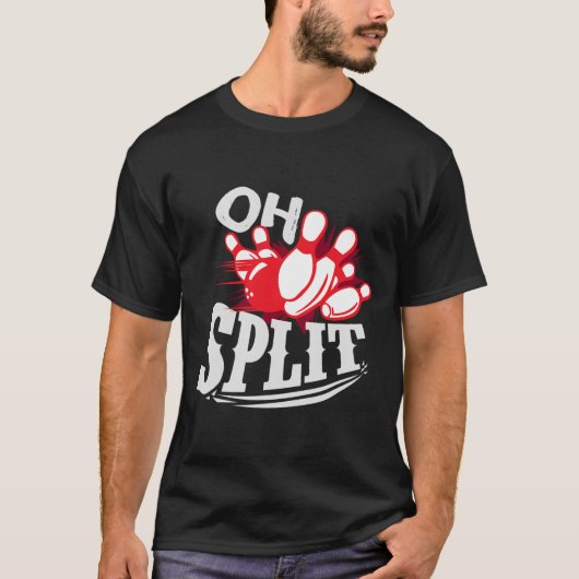 Oh Split! Grappige Bowling League T-shirt (Voorkant)
