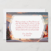 Oh, Stille nacht | kerststad Feestdagenkaart (Achterkant)