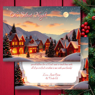 Oh, Stille nacht   kerststad Feestdagenkaart