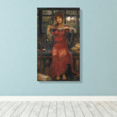 Oh Swallow, Slim door John Melhuish Strudwick Canvas Afdruk (Insitu (Houten vloer))