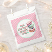 Oh Sweet Baby Meisje Macaron Theme Baby shower Bedankzakje (Geknipt)