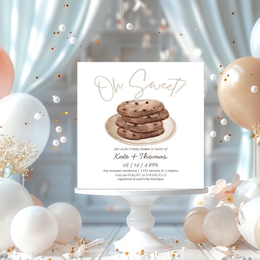 Oh Sweet | Cookie Dessert Baby shower Kaart
