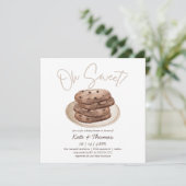 Oh Sweet | Cookie Dessert Baby shower Kaart (Staand voorkant)