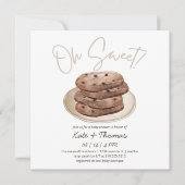 Oh Sweet | Cookie Dessert Baby shower Kaart (Voorkant)