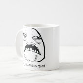 Oh Sweet Jesus denkt dat goed Rage Face Meme Koffiemok (Voorkant links)