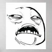 Oh Sweet Jesus denkt dat goed Rage Face Meme Poster (Voorkant)