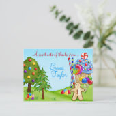 Oh Sweet Snoep Land Cupcakes en Lollipops Briefkaart (Staand voorkant)