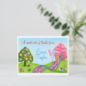 Oh Sweet Snoep Land Cupcakes en Lollipops Briefkaart (Staand voorkant)