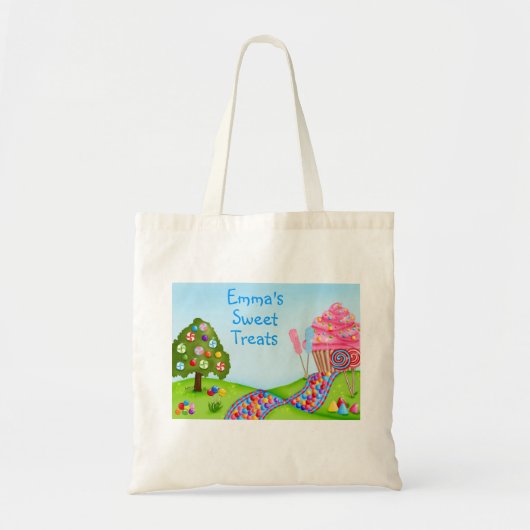 Oh Sweet Snoep Land en Cupcakes Tote Bag (Voorkant)