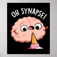 Oh Synapse Funny Brain Pun Dark BG