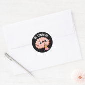 Oh Synapse Funny Brain Pun Dark BG Ronde Sticker (Envelop)