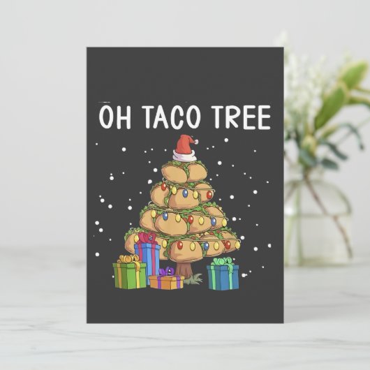 Oh Taco Boom Feestelijke Mexicaanse Eten Lelijke K Kaart (Staand voorkant)