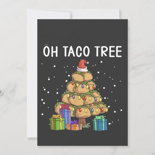 Oh Taco Boom Funny Mexicaans Eten Lelijke Kerstmis Kaart (Voorkant)