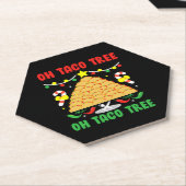 Oh Taco Boom Mexicaanse Food Taco Lover Kerstmis Kartonnen Onderzetters (Schuin)