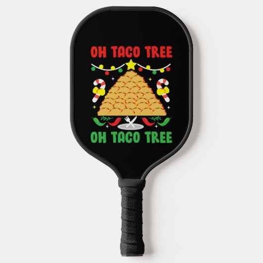 Oh Taco Boom Mexicaanse Food Taco Lover Kerstmis Pickleball Paddle (Voorkant)