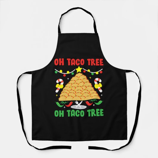 Oh Taco Boom Mexicaanse Food Taco Lover Kerstmis Schort (Voorkant)