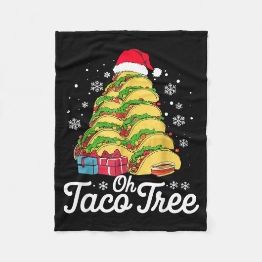 Oh Taco Tree Christmas Cute Xmas Mexican Food Love Fleece Deken (Voorkant)