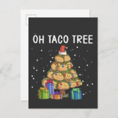Oh Taco Tree Grappig Mexicaans eten Lelijke Kerst Aankondigingskaart (Voorkant / Achterkant)