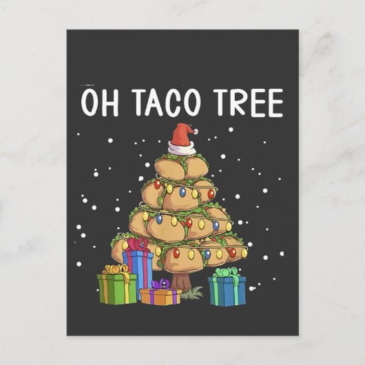 Oh Taco Tree Grappig Mexicaans eten Lelijke Kerst Aankondigingskaart (Voorkant)
