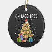 Oh Taco Tree Grappig Mexicaans eten Lelijke Kerst Keramisch Ornament (Links)