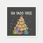 Oh Taco Tree Grappig Mexicaans eten Lelijke Kerst Servet (Voorkant)