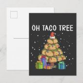 Oh Taco Tree Grappig Mexicaans eten Lelijke Kerst Uitnodiging Briefkaart (Voorkant / Achterkant)