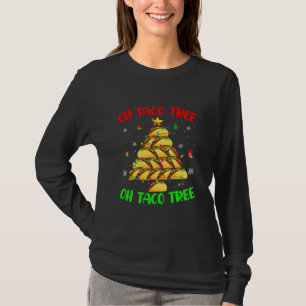 Oh Taco Tree kerstlampjes Taco Mexicaans eten T-shirt