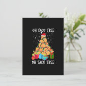 Oh Taco Tree Mexican Food Taco Lover Kerstmis Xma Kaart (Staand voorkant)