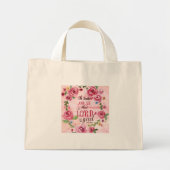 Oh Taste en zie dat de Heer goed is, 34:8. Mini Tote Bag (Voorkant)