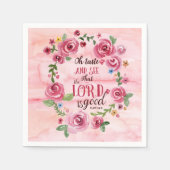 Oh Taste en zie dat de Heer goed is, 34:8. Servet (Voorkant)