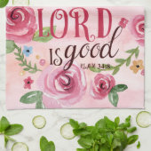 Oh Taste en zie dat de Heer goed is, 34:8 Theedoek (Gevouwen)