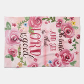 Oh Taste en zie dat de Heer goed is, 34:8 Theedoek (Horizontaal)