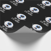 Oh The Eye-rony Funny Eyeball Pun Dark BG Cadeaupapier (Hoek)