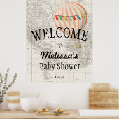 Oh the Places she'll Go Ballon Welkom Bord Poster (Keuken)
