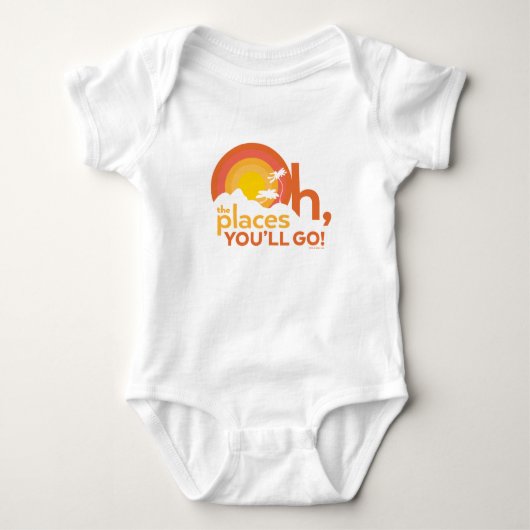 Oh, The Places You'll Go! Landschaps typografie Romper (Voorkant)