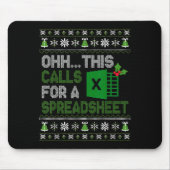 Oh This Calls For A Spreadsheet Christmas Excel  Muismat (Voorkant)