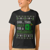 Oh This Calls For A Spreadsheet Christmas Excel T-shirt (Voorkant)