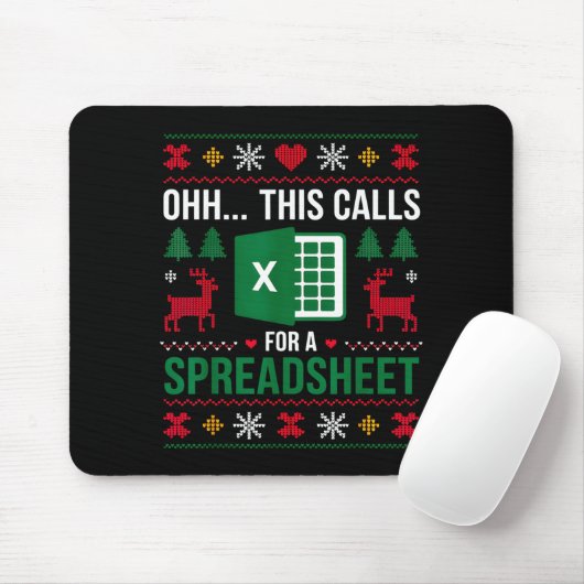 Oh This Calls For A Spreadsheet Christmas Muismat (Met muis)