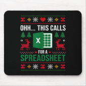 Oh This Calls For A Spreadsheet Christmas Muismat (Voorkant)
