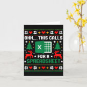 Oh This Calls For A Spreadsheet Christmas Santa Ex Kaart (Gele Bloem)